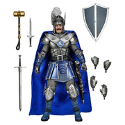 D&D: 7" Action Figure: Ultimate Strongheart - 7" action figure of armored knight with silver and blue armor, blue cape, helmet with plume, and five weapon accessories.
