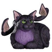 D&D Replicas of the Realms: Displacer Beast Kitten Life-Sized Figure - Life-sized Displacer Beast Kitten figure with black fur, purple chest, green eyes, and tentacle-like appendages with pink.