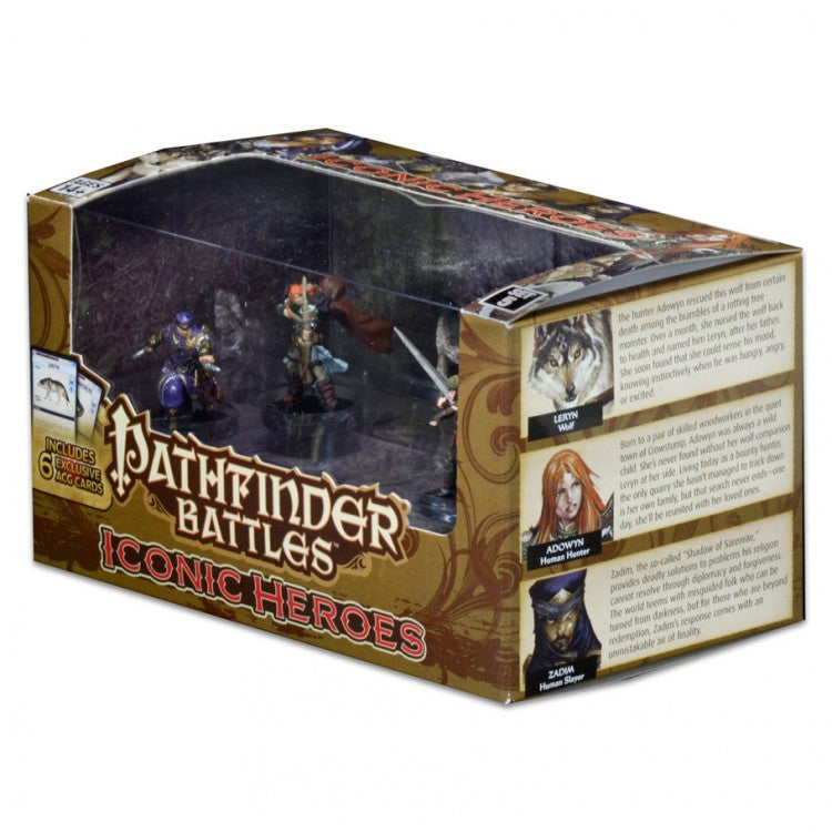 Pathfinder Battles: Iconic Heroes Box Set 5 - Rectangular collectible box set featuring fantasy character miniatures and detailed artwork, labeled Pathfinder Battles.