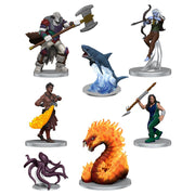Critical Role Mini: NPCs of Tal'Dorei Set 1 - Seven detailed painted fantasy miniatures including an armored warrior with axe, a white-haired elf archer, a man conjuring.