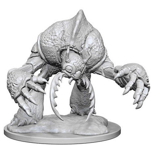 D&D Nolzur's Marvelous Minis: Umber Hulk - Gray plastic miniature of a monstrous umber hulk with large clawed hands and segmented body on round base.