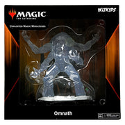 Magic The Gathering: Omnath - Unpainted Omnath miniature from Magic The Gathering with a dynamic pose and multiple limbs.