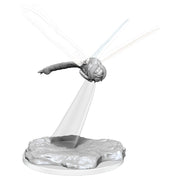 D&D: Nolzur's Marvelous Minis: Giant Dragonfly W16 - Unpainted miniature of a giant dragonfly with detailed wings and body, mounted on a rocky base.