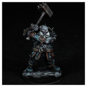 Paint Night Kit: Dungeons & Dragons: Large Duergar - Painted large Duergar miniature wielding a massive hammer with detailed armor and spiked helmet.