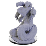 Critical Role Mini: Naga Abomination - Gray resin figure of a coiled naga with humanoid upper body and scaled serpentine tail on a round base.