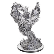 D&D: Nolzur's Marvelous Minis: Animated Fire Breath - Grey swirling fire breath sculpture with twisting flame-like details on a round base.