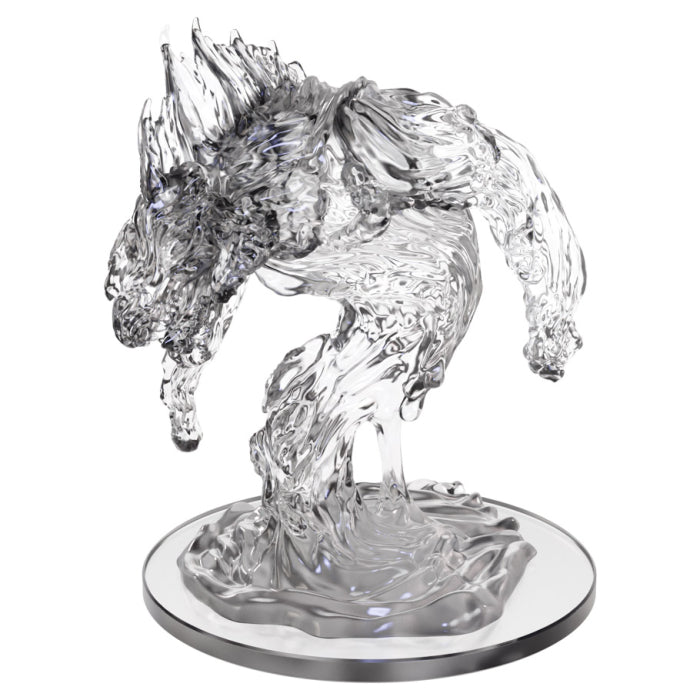 D&D: Nolzur's Marvelous Minis: Animated Acid Breath - Transparent resin miniature of a snarling, ghostly creature with acid-like fluid swirling around its base.