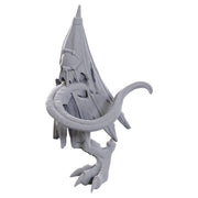 Pathfinder Battles Deep Cuts: Kasa-Obake - Gray resin miniature of a one-eyed, tentacled creature with clawed feet and an elongated, conical head.