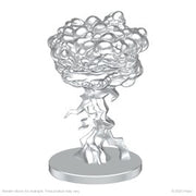 Pathfinder Battles Deep Cuts: Living Thunderclap & Living Whirlwind - Clear plastic miniature of a swirling cloud formation rising from a jagged rocky base on a round stand.