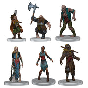 D&D Icons of the Realms - Undead Armies - Zombies - Six detailed D&D miniature figures depicting undead and zombie characters in various poses on round bases.