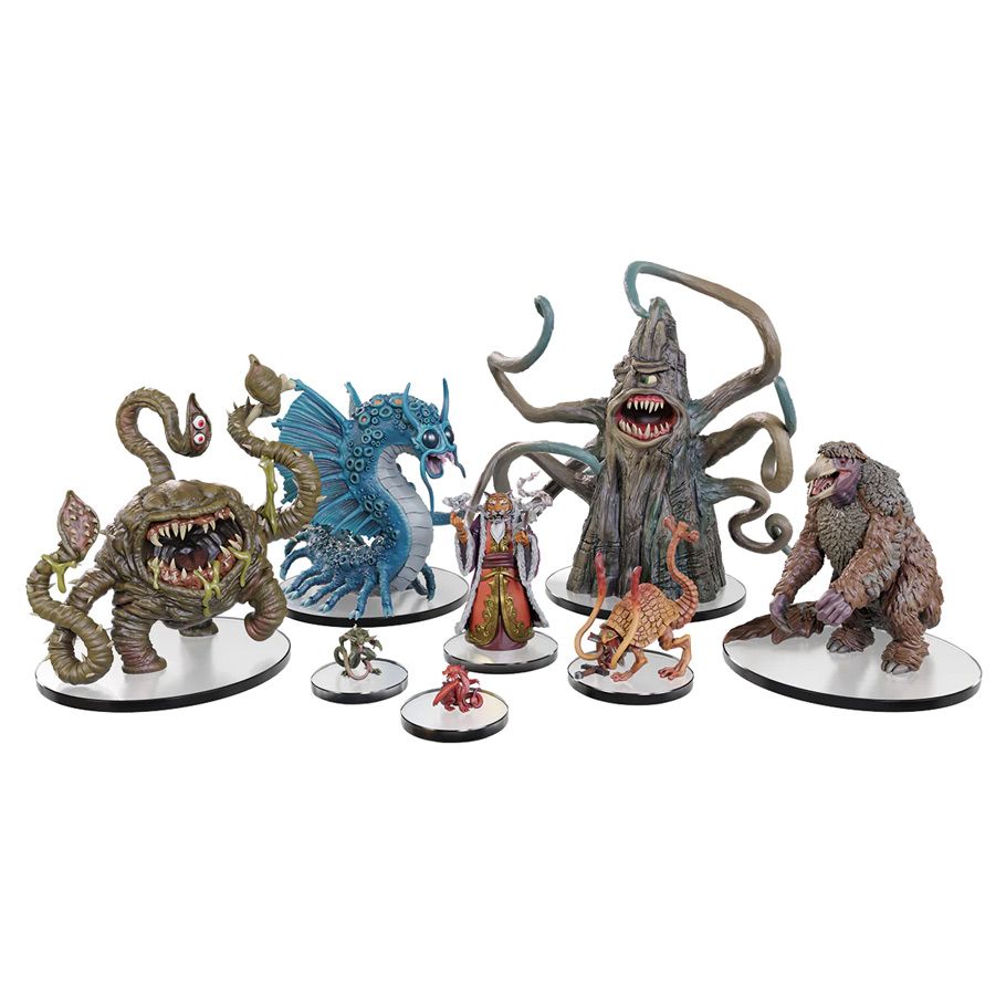 D&D - Classic Collection - Monsters O-R - Set of eight detailed D&D miniatures featuring various monsters in colorful paint, each mounted on round black bases.