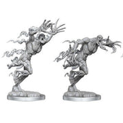 Critical Role: Gilmore’s Fantastic Fabrications: Shadow Ghast (PREORDER) - Gray resin miniature of a shadow creature with elongated claws and smoky tendrils on a round base.