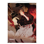 Wall Scroll: Magic the Gathering: Mystical Archives Remorse - Dark fantasy wall scroll depicting a figure in black robes with glowing eyes amidst swirling shadows and red fabric, from.