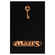 Mazes: Fantasy Roleplaying - Black book cover with copper-colored old-fashioned key icon and stylized "Mazes" title at the bottom.