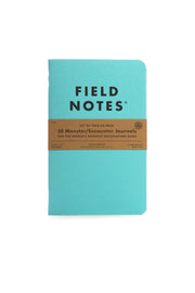 5E Monster/ Encounter Journals - Light blue Field Notes notebook labeled 5E Monster/Encounter Journals with kraft paper band and black text.
