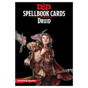 D&D Spellbook Cards: Druid Deck - D&D Spellbook Cards Druid Deck featuring a fantasy druid character with birds on a black background.