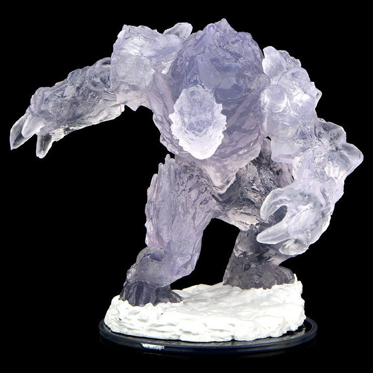 Critical Role Mini: Cinderslag Elemental - Translucent purple crystal elemental figure with clawed hands and jagged rocky texture on round base.